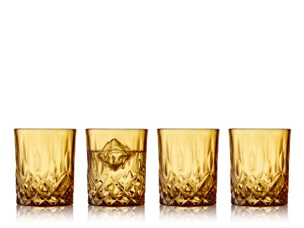Lyngby - Sorrento Whiskyglas 4 stk. 32 cl. - Amber