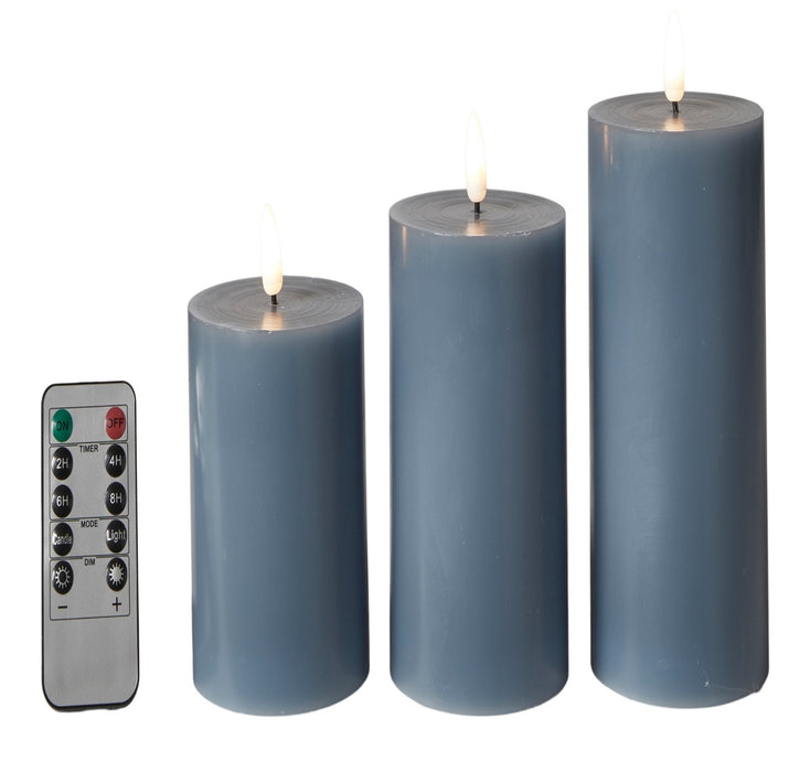 Dacore - Bloklys 3 stk. Ø5 Cm.   - Indigo