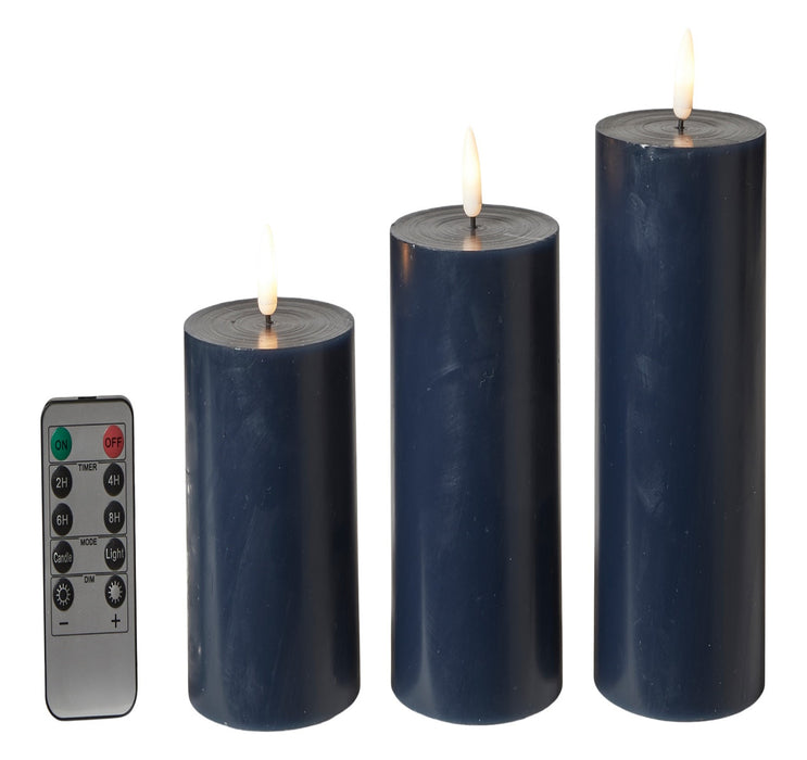 Dacore - Bloklys 3 stk. Ø5 Cm.   - Navy