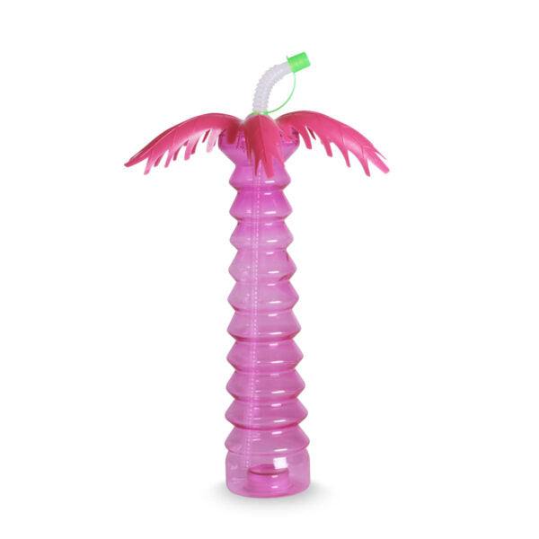 AGK - Palmeflaske m/Sugerør og LED 450 ml. - Ass. Farver