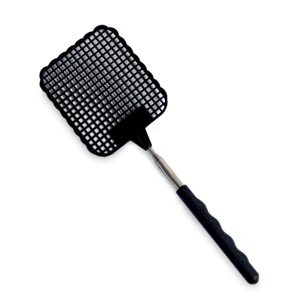 Fluesmækker M/Teleskopstang -  26-72 Cm. - Sort