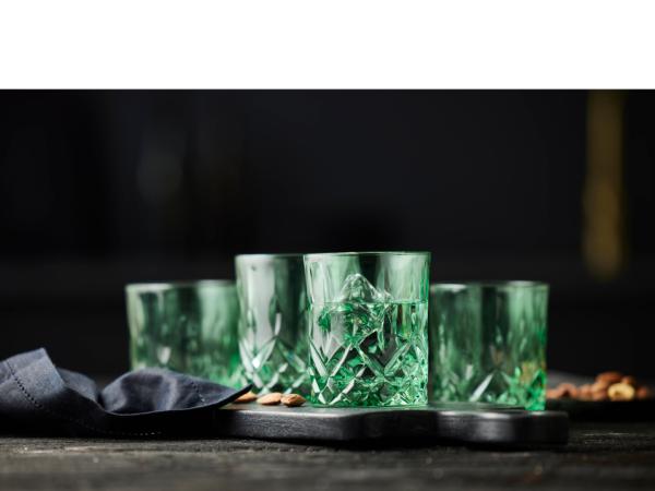 Lyngby - Whiskyglas Sorrento 4 stk. 32 cl. - Grøn