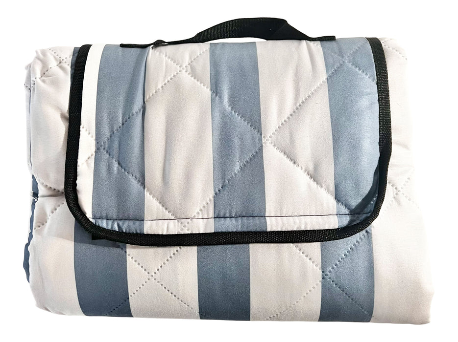 Dacore - Picnictæppe 150x200 Cm. -  Blå/Hvid Stribet