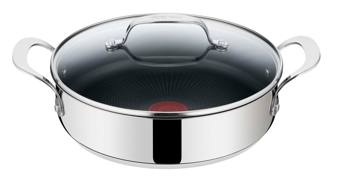 Jamie Oliver - Essential Sautergryde 24 Cm. M/Låg - Stainless Steel