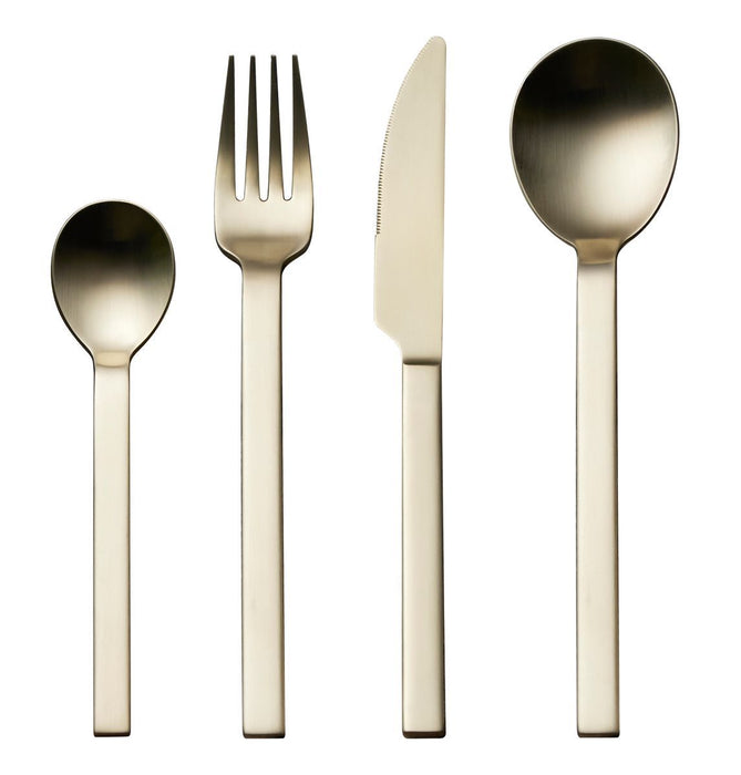 Studio Round - Storm Bestiksæt 16 Dele - Honey Rustfrit stål