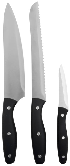 Schou - Kvinsæt 3 dele - Sort/Rustfrit Stål