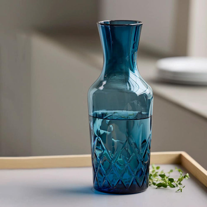 Lyngby Glas - Sorrento Vandkaraffel 1 Liter - Blå