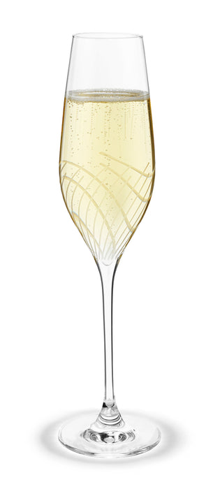 Holmegaard - Cabernet Lines Champagneglas 29 cl klar - 2 stk.