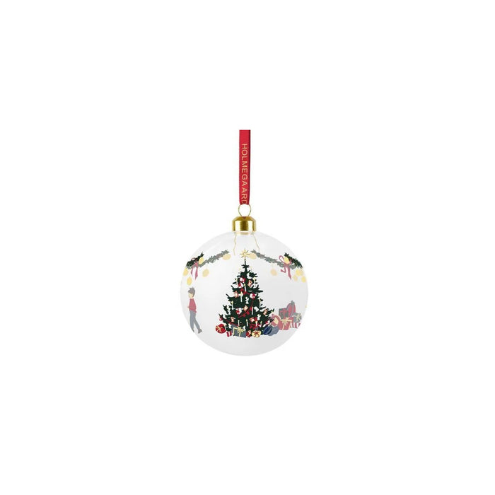 Holmegaard - Julekugle M/Juletræ - Ø8 Cm.