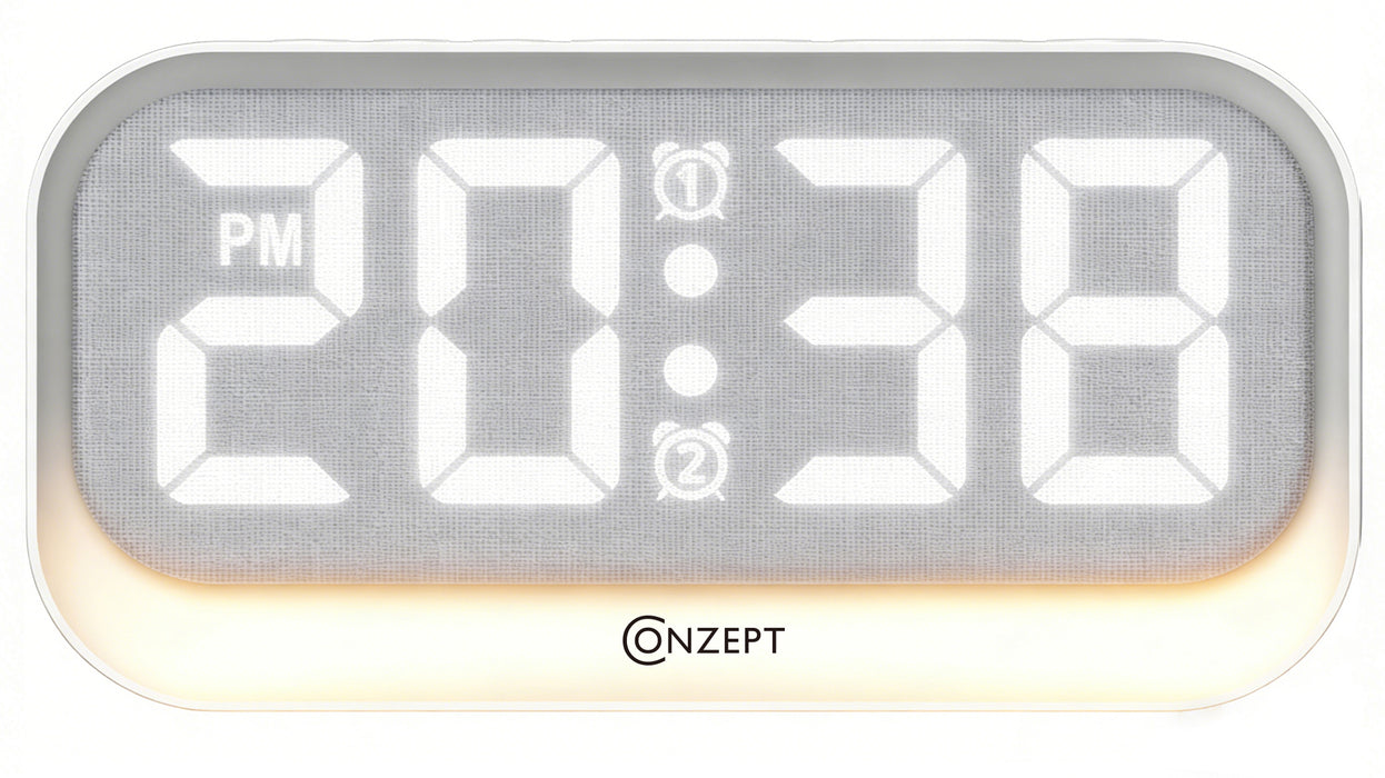 Conzept - LED Vækkeur M/Dual Alarm og Lys - 35820