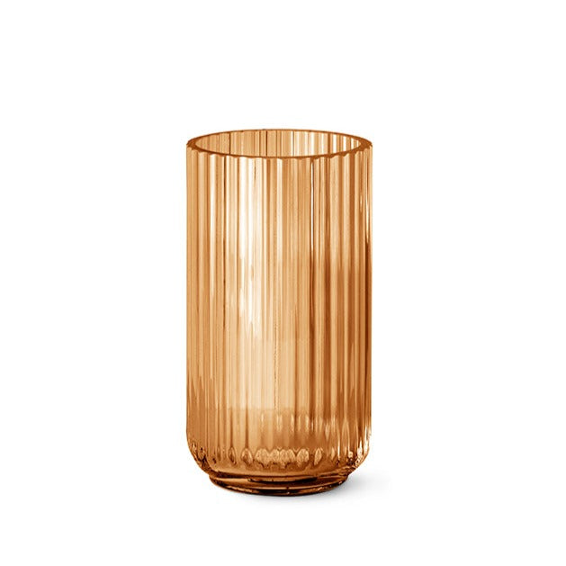 Lyngby vase - Amber/Gul - 20 cm.