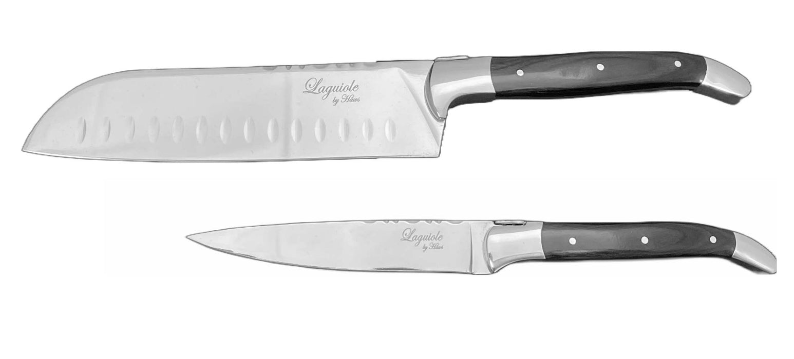 Laguiole By Haws - Santoku og Universalkniv - Sort