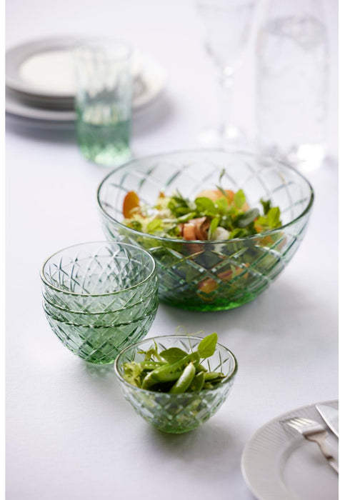 Lyngby Glas - Sorrento Salatskål Ø24 Cm. - Grøn