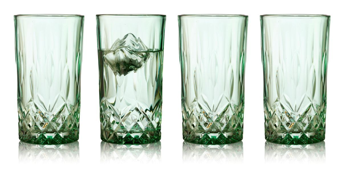 Lyngby Glas - Sorrento Highball 38 Cl. 4 stk. - Grøn