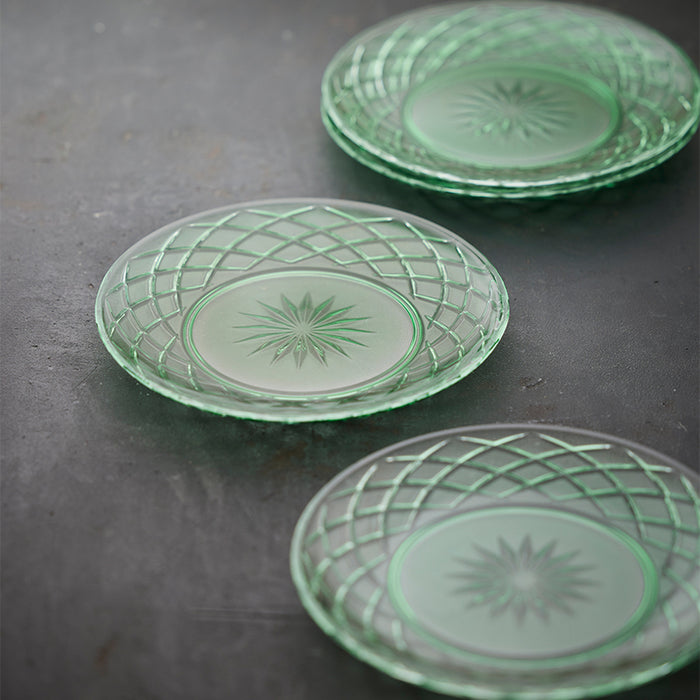 Lyngby Glas - Sorrento Glastallerken Ø21 Cm. 4 stk. - Grøn