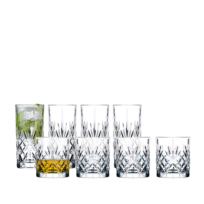 Lyngby - Melodia Whisky/Highball Glas - 8 Dele