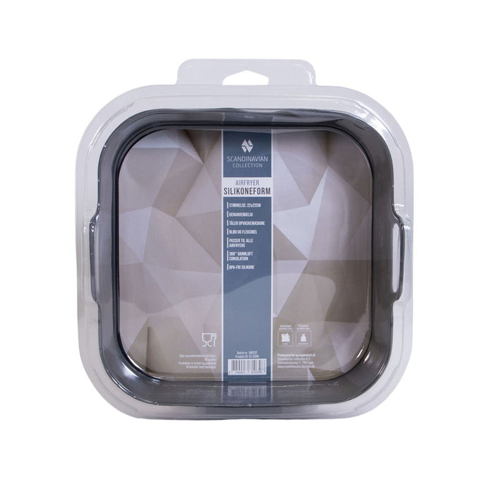 Airfryer Silikoneform, Firkantet - 22 X 22 Cm.