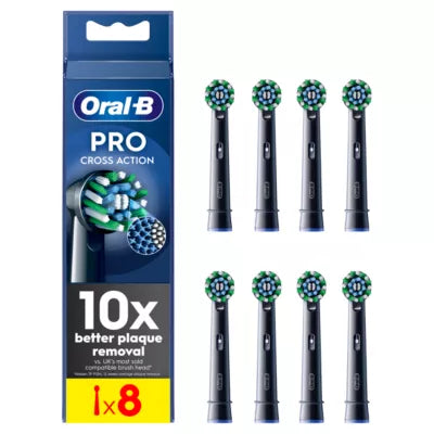 Oral-B -  Cross Action Black Refill - 8 Pack