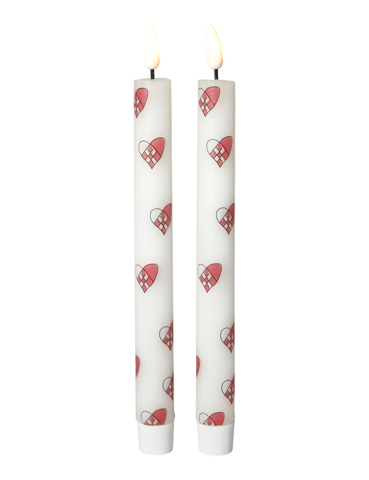 Dacore - LED Stagelys M/Julehjerter 2 Stk. - 22 Cm.