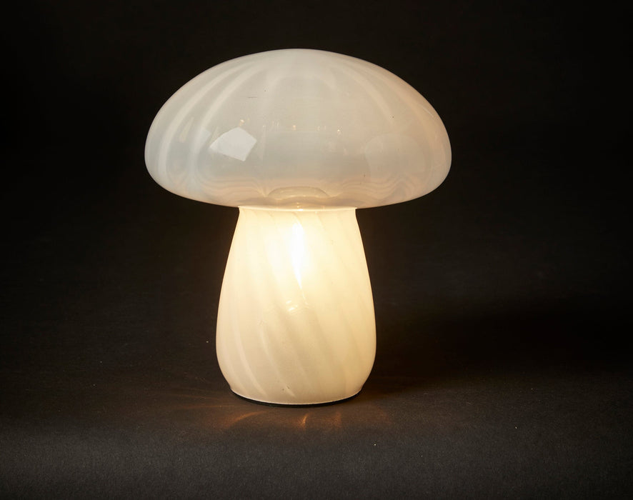 Dacore - Paddehat Glas Lampe 14,5x14,5x17  - Hvid