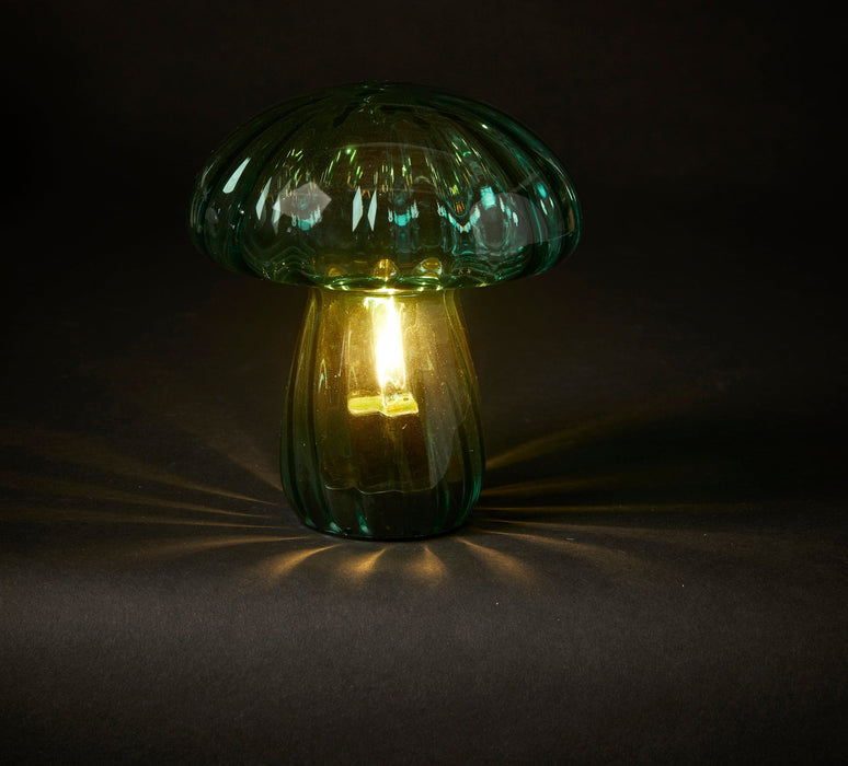 Dacore - Paddehat Glas Lampe 14,5x14,5x17 Cm. -  Grøn