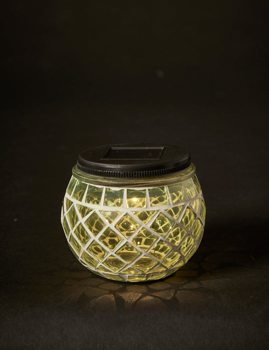 Dacore - Solar Mosaik Bordlys Ø10xH9 Cm. -  Grøn