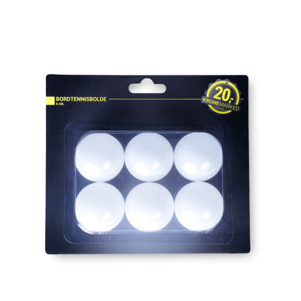 Kronemarked - Bordtennisbolde - 6 stk.