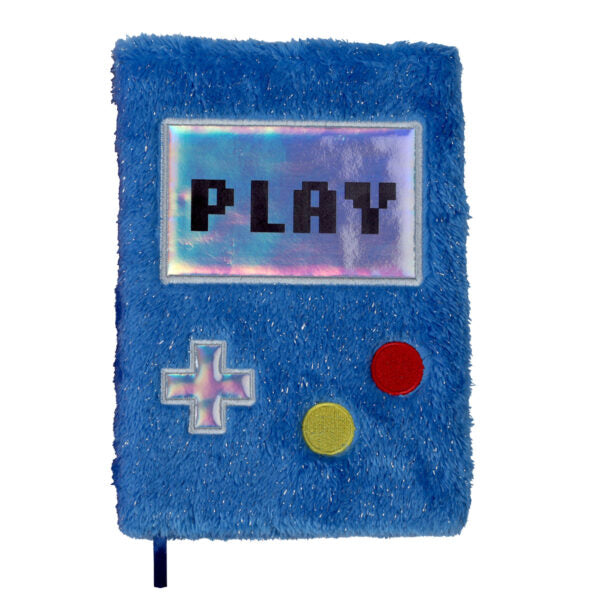 Kronemarked - Blå Notesbog M/Plysomslag - A5