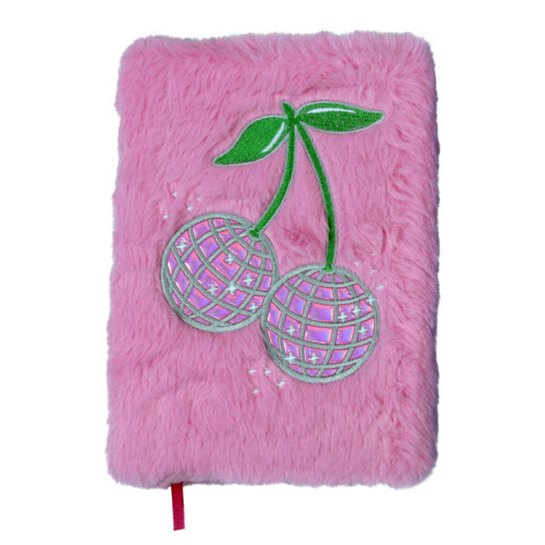 Kronemarked - Pink Notesbog M/Plysomslag - A5