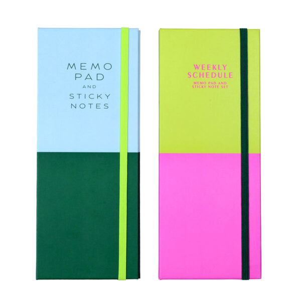 Kronemarked - Notesblok M/Sicky-Notes  - Neon