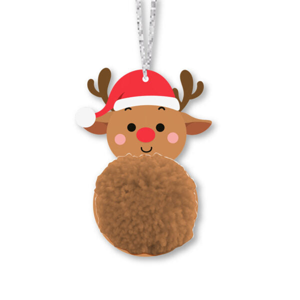 Kronemarked - DIY Rensdyr-Pompom, 4 stk - Rensdyr