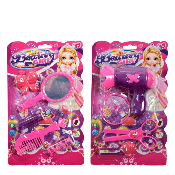 Kronemarked - Plast Legesæt T/Hår - 2 Ass. Sæt