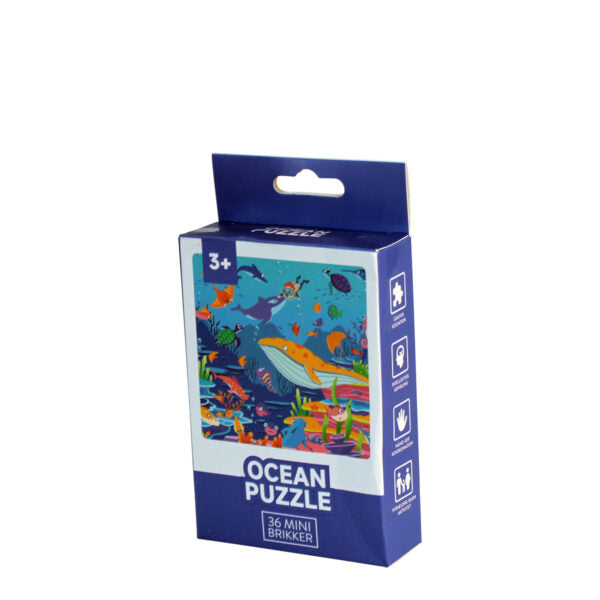 Kronemarked - Puslespil m/36 brikker - 6 Ass. Motiver