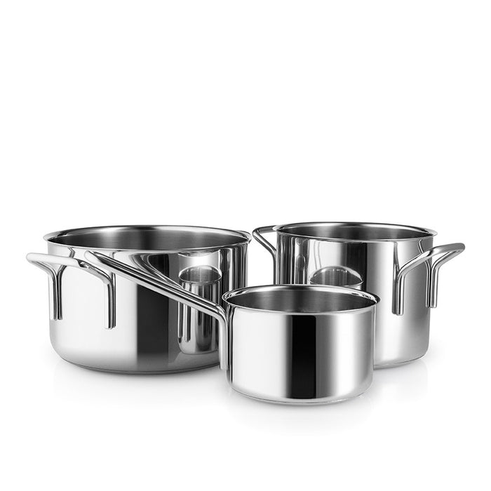 Eva Trio - Grydesæt 3 dele 1,1 L 2,2L 3,L - Rustfrit Stål