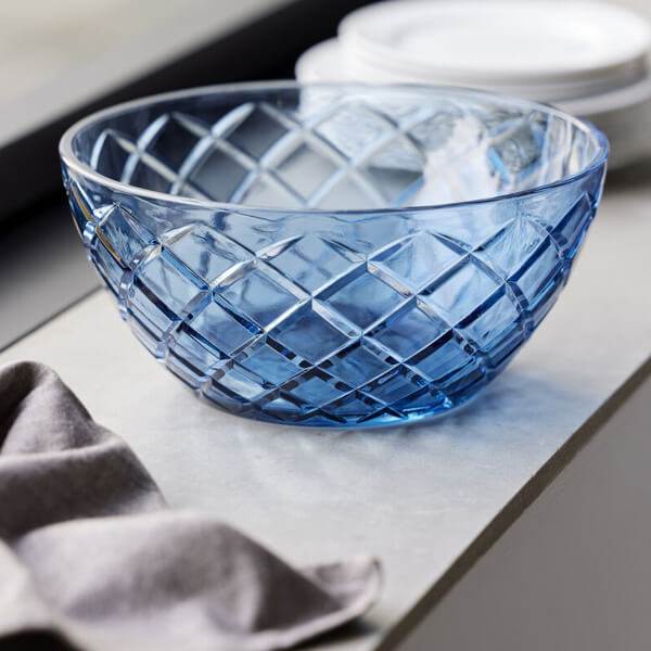 Lyngby Glas - Sorrento Salatskål Ø24 Cm. - Blå