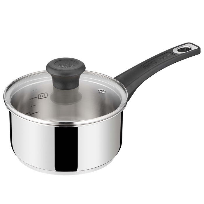 Jamie Oliver - Everyday Kitchen Gryde 1,3 L/16 Cm. M/Glaslåg - Stainless Steel