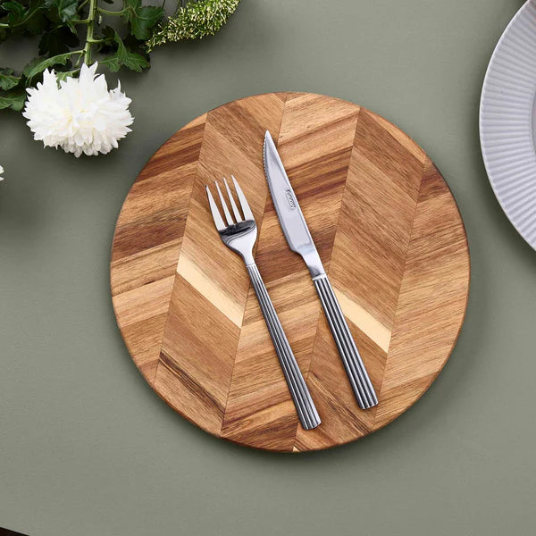 AIDA - Groovy Steakkniv  22,4 Cm. - Blank Stål