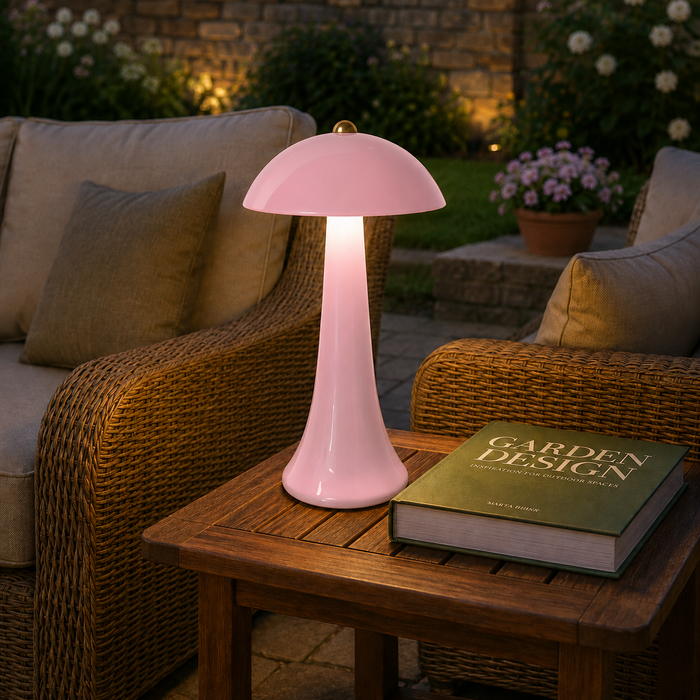 Veli Line - Smooth Opladelig Lampe - Lyserød