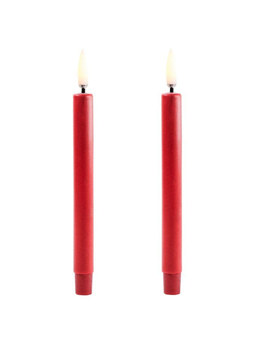 Uyuni - Mini Kronelys, Carmine Red - 2 Stk.