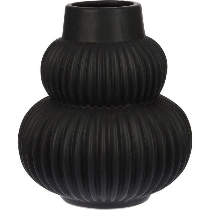 H&S Collection - Vase 20 Cm. - Sort
