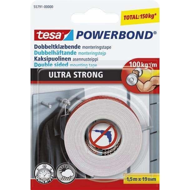 Tesa - Dobbeltklæbende Tape - Ultra Strong - Boligkram